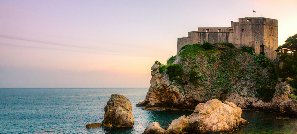 dubrovnik fort at sunset_game of thrones croatia locations