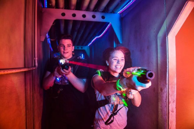 Laser tag exercise