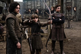 Bran, Jon and Robb at Winterfell