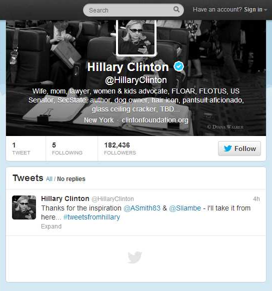 Hillary Clinton (HillaryClinton) on Twitter