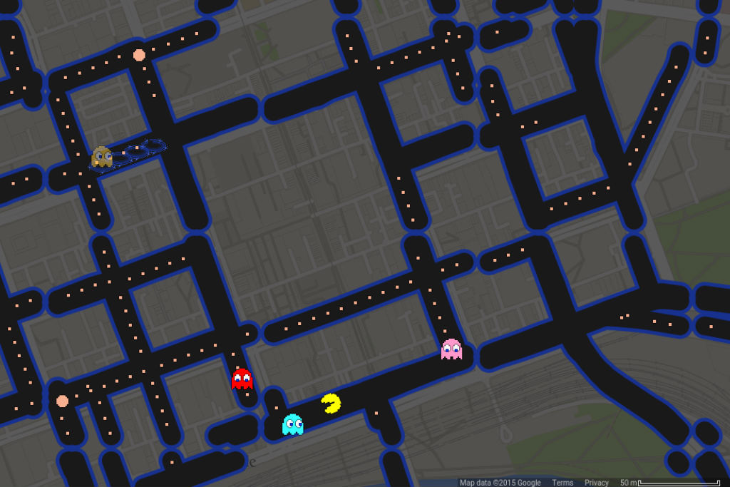 Google Maps Is Now A Giant Game Of Secret Pac-Man