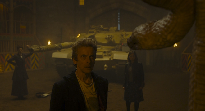 Picture shows:  Peter Capaldi as The Doctor and Jenna Coleman as Clara