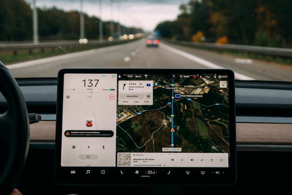 GPS system in car