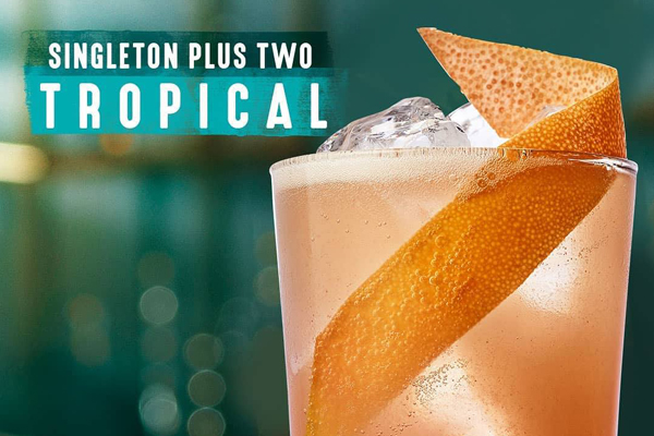 Singleton Plus Two 'The Tropical' whisky cocktail
