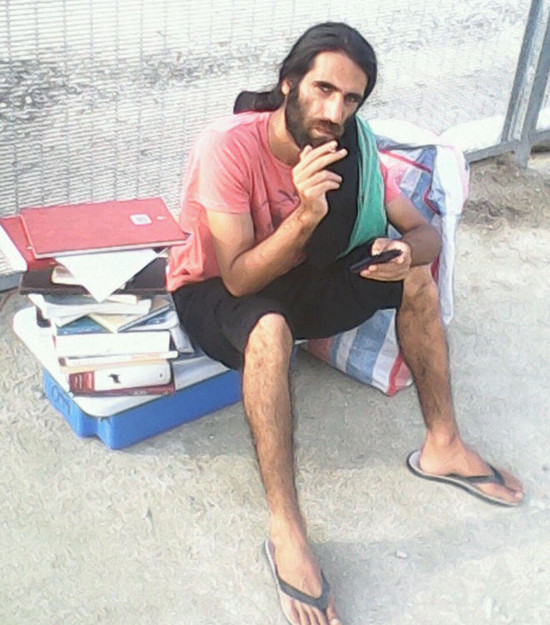 Behrouz with all his possessions