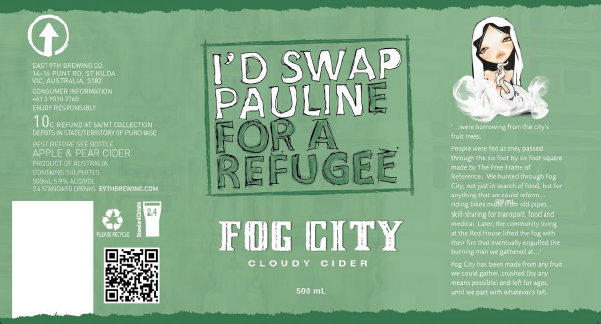 I'd Swap Pauline For A Refugee_Fog City