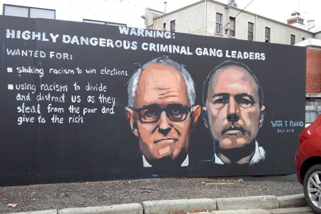 African gangs Dutton Turnbull mural