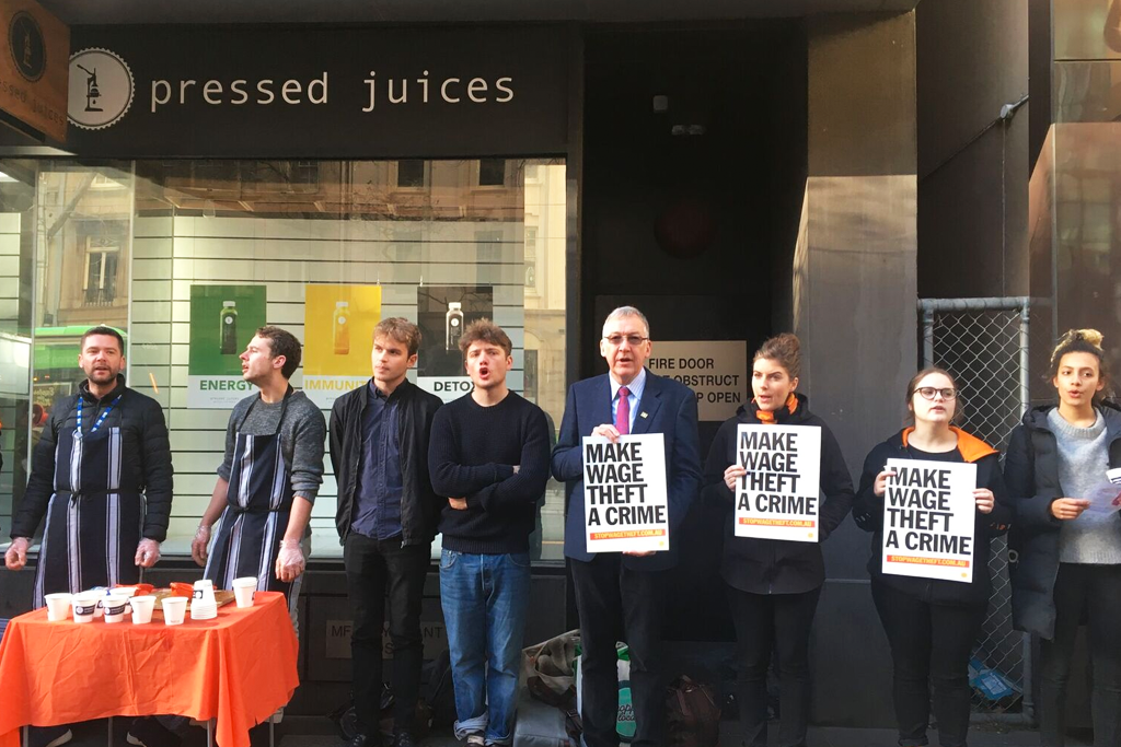 pressed juices wage theft