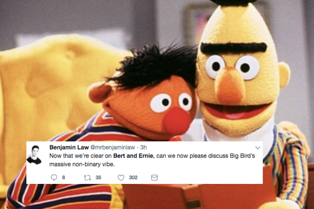 Bert and Ernie gay Sesame Street