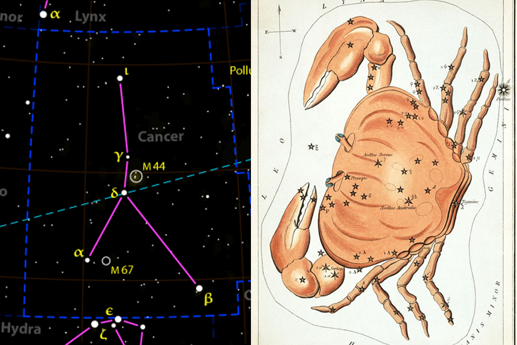 The Cancer constellation looks nothing like a crab.