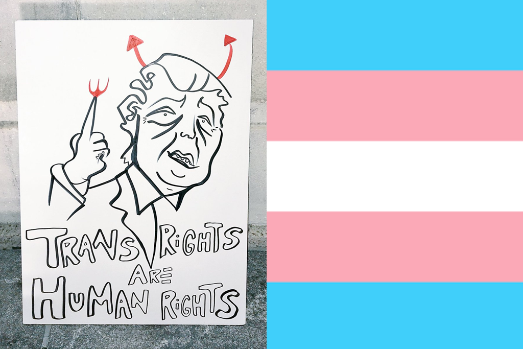 Trans people in the US are protesting the Trump administration's attempts to redefine gender.