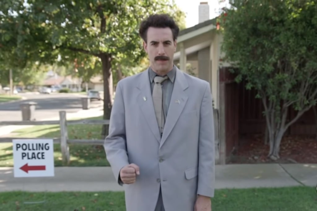 Borat tackles midterm elections on Jimmy Kimmel Live