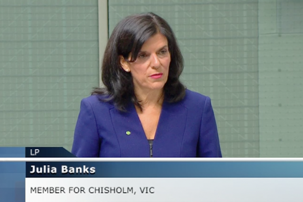 Julia Banks quits Liberal Party in explosive speech.