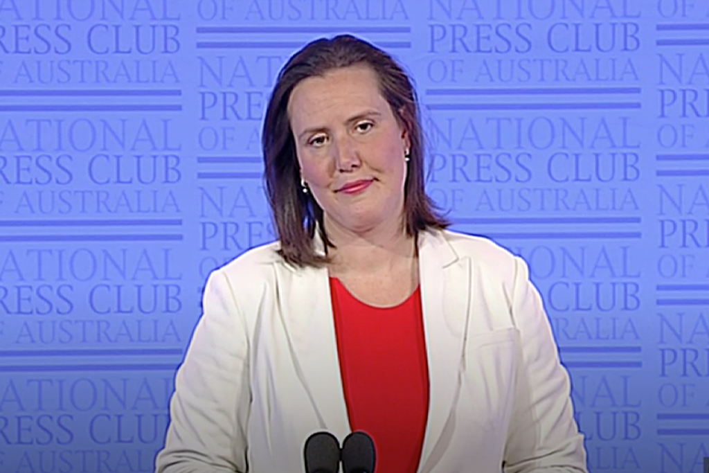 Kelly O'Dwyer announcing the Women's Economic Security Statement initiatives at the National Press Club today.