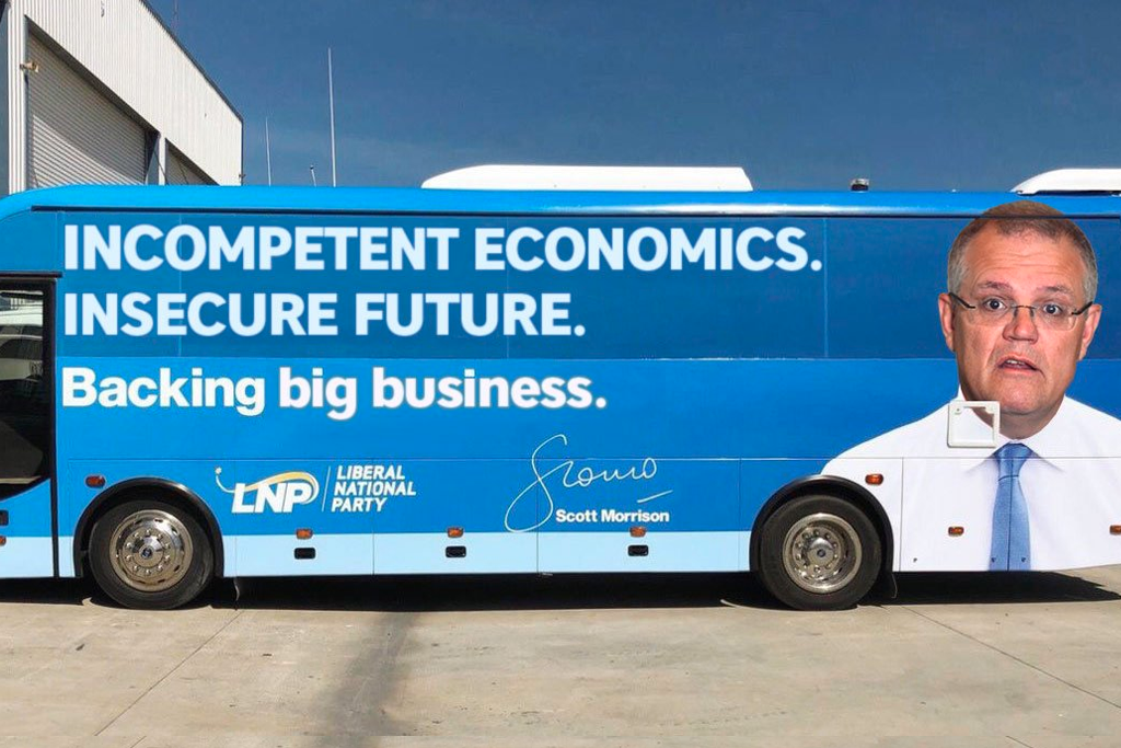 Scott Morrison's new campaign bus is already a meme.