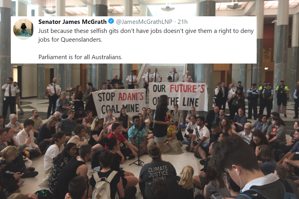 LNP Senator James McGrath says student climate change protesters should get jobs