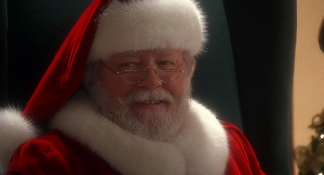 Richard Attenborough tries and fails to pull off the Hot Santa look