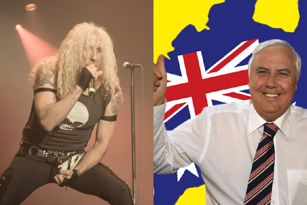 Clive Palmer is feuding with Twisted Sister