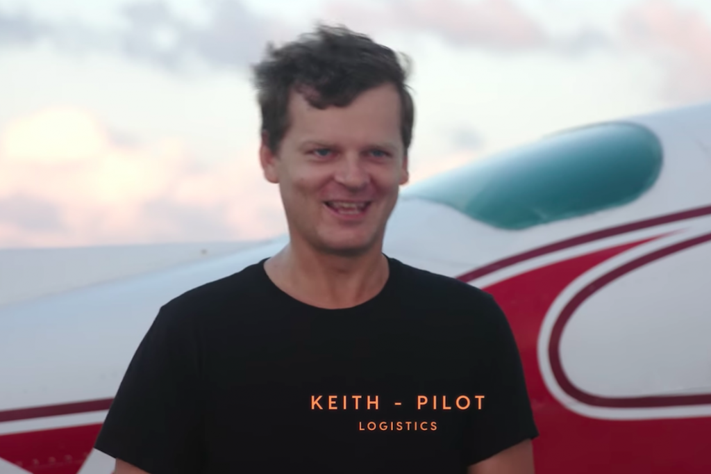 Keith, the pilot from Fyre