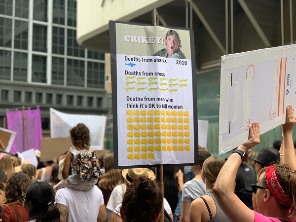 Attendees at the 2019 Sydney Women's March