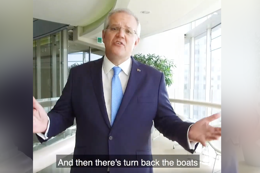 Scott Morrison's latest weird promotional video about stopping the boats.
