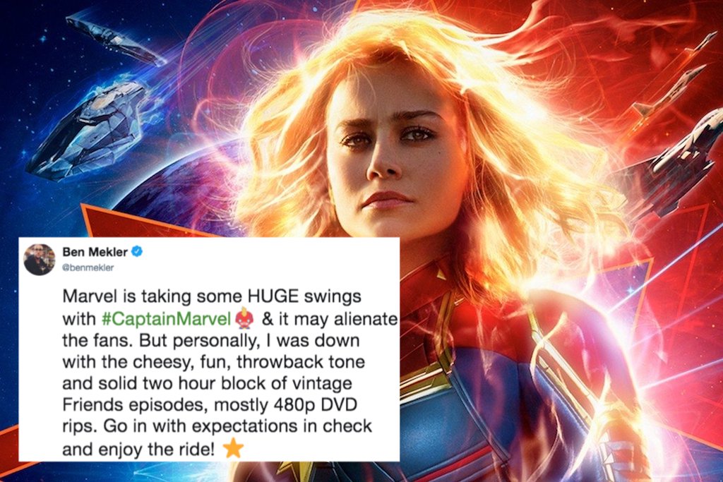 Writer Ben Mekler has Tweeted a fake review of Captain Marvel