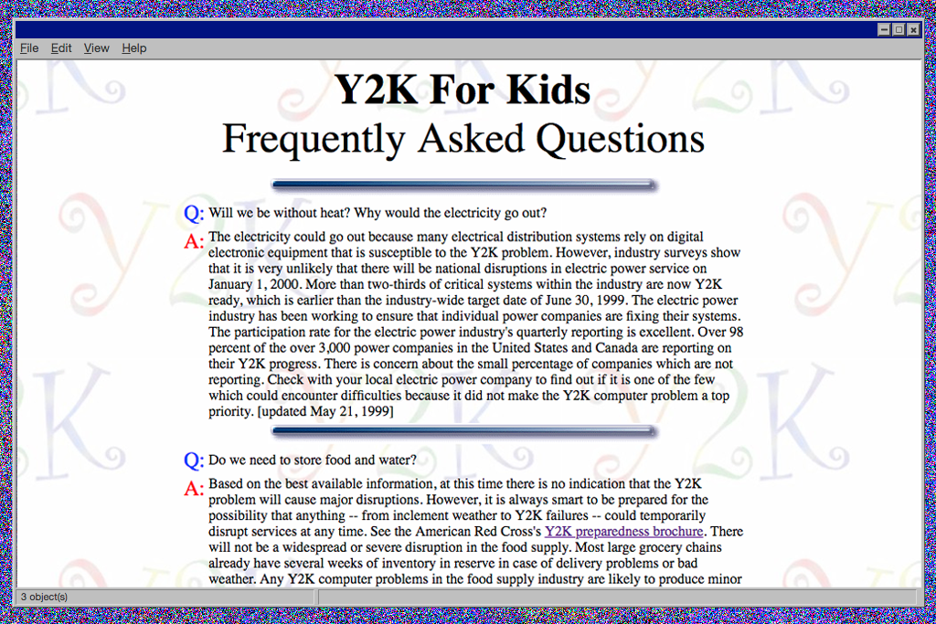 The US government's 'Y2K for kids' website