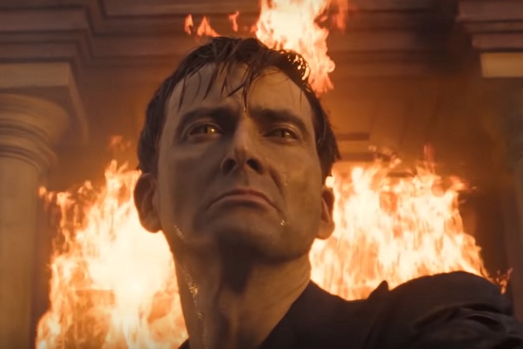 David Tennant as a demon in the Good Omens trailer
