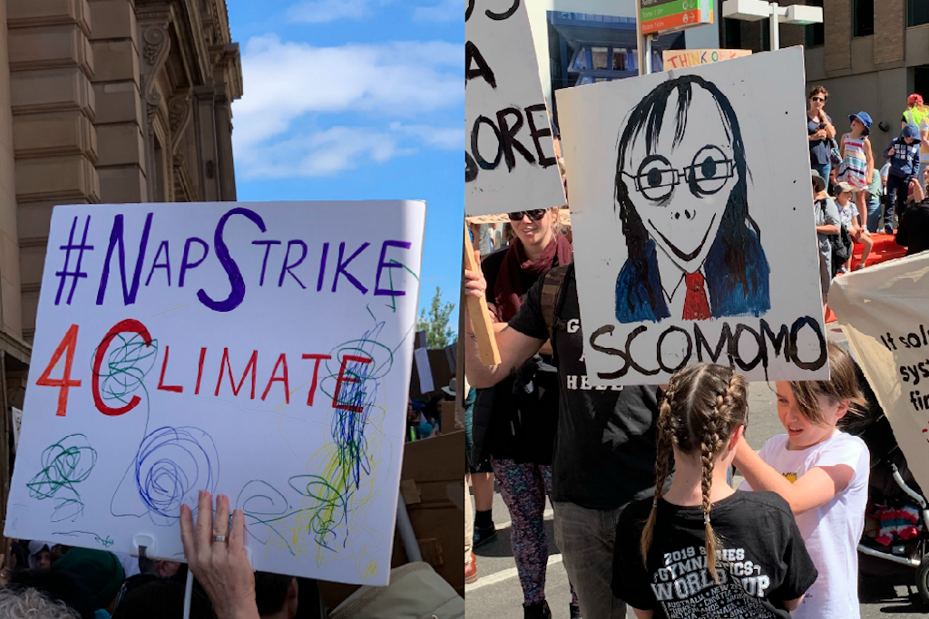 Climate Strike photo funny signs