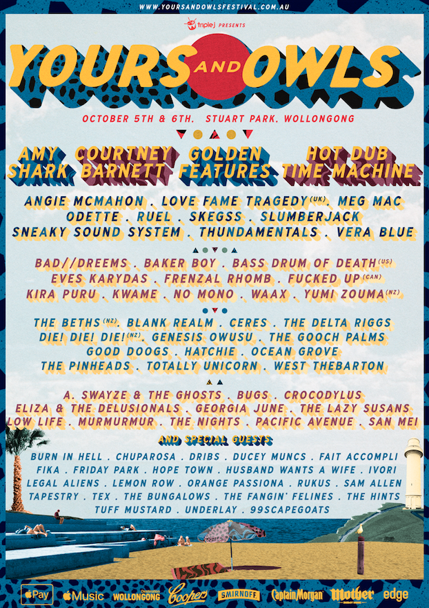 Yours and owls 2019 line-up poster