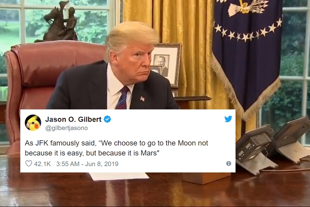 Donald Trump roasted for saying the Moon is part of Mars