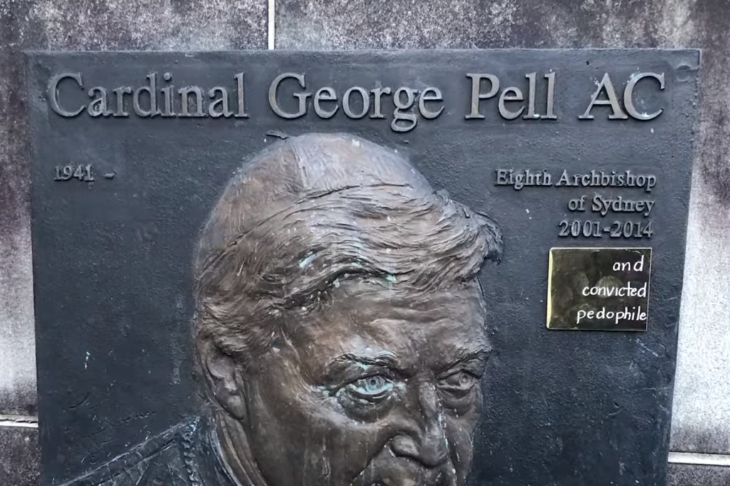 George Pell plaque updated by The Chaser