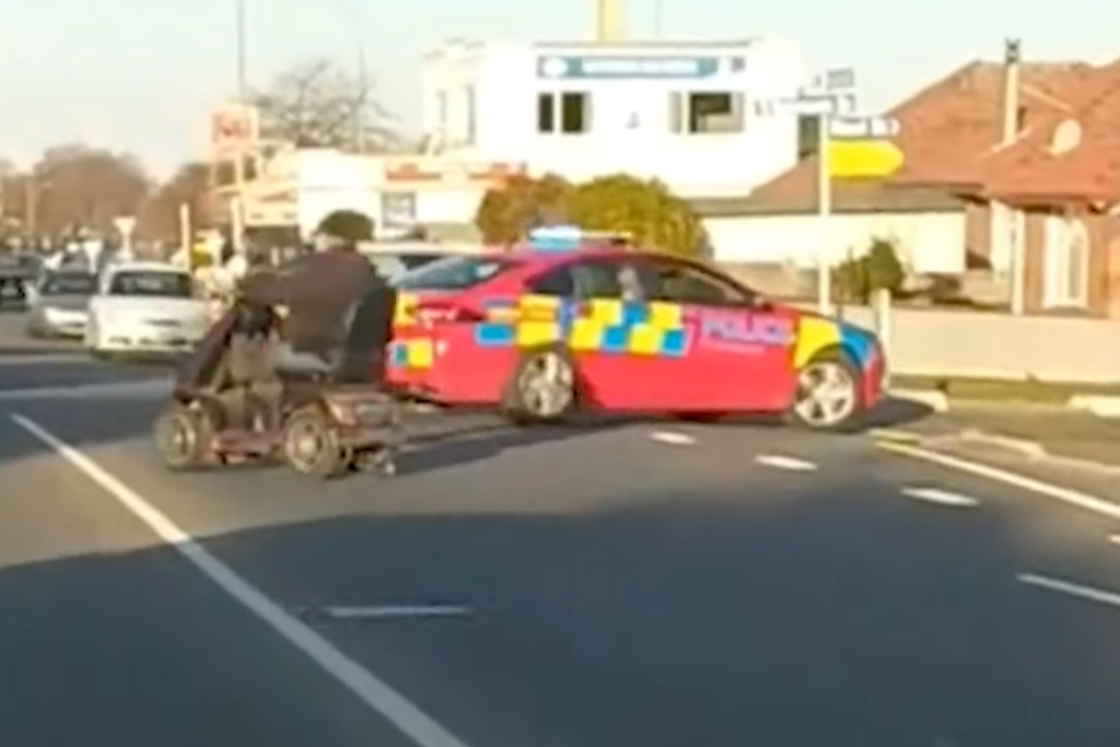 New Zealand mobility scooter driver evades police