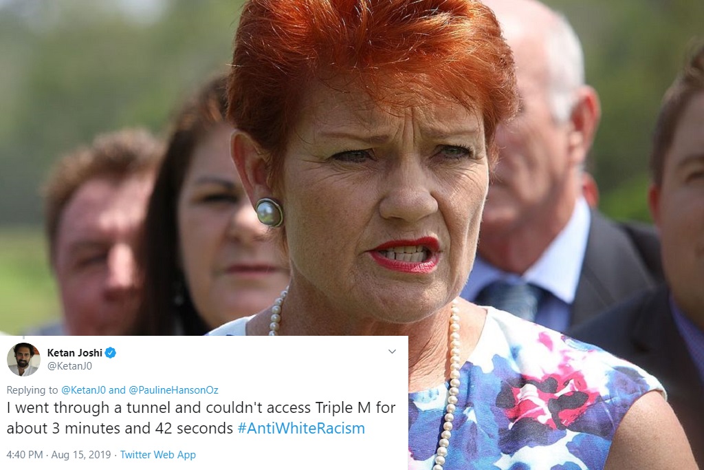 Pauline Hanson anti-white racism