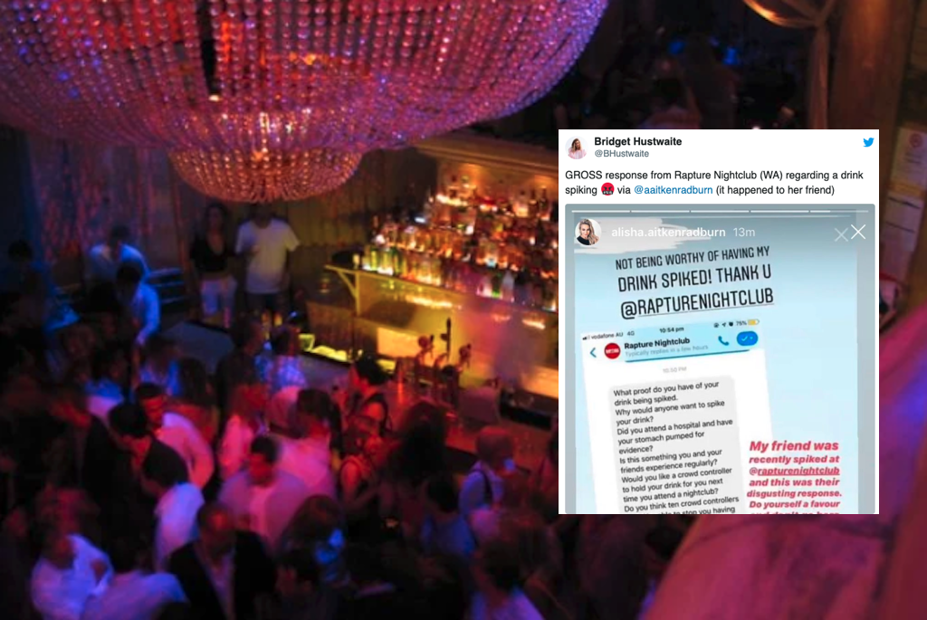 Rapture Nightclub responds to patron's allegation her drink was spiked at Perth club