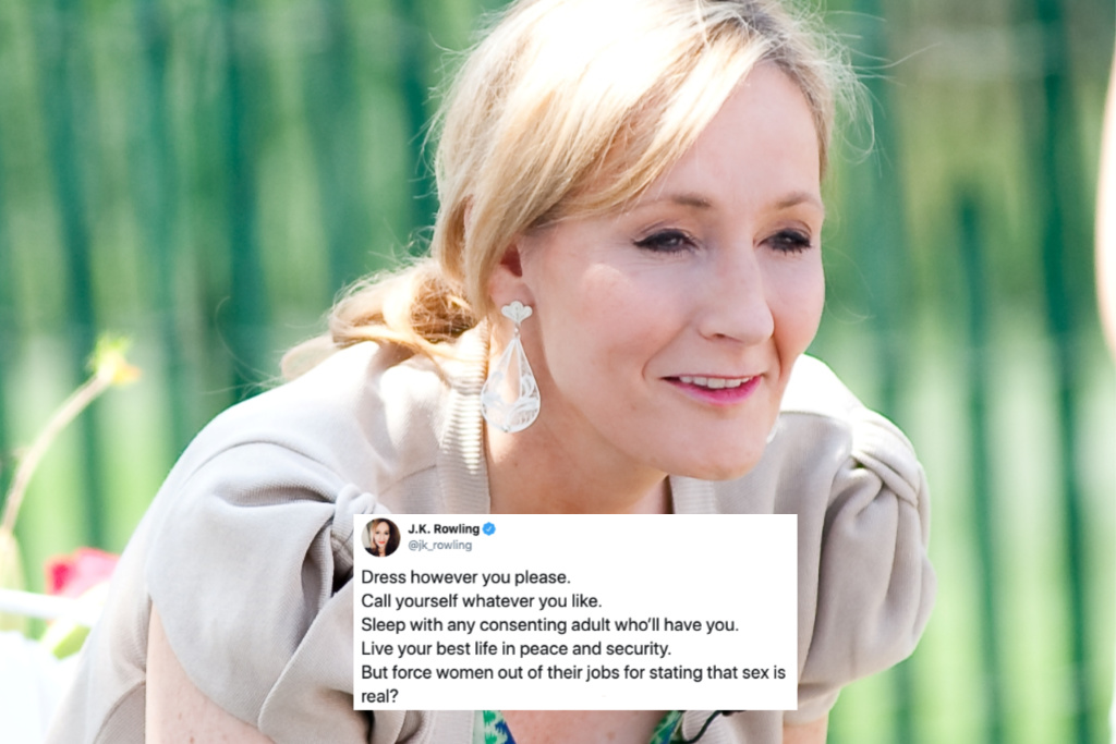 JK Rowling -- transphobe on Twitter