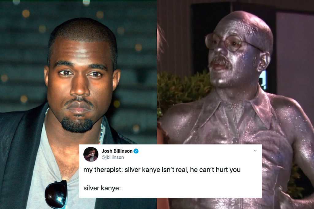 Kanye West Silver Paint Meme