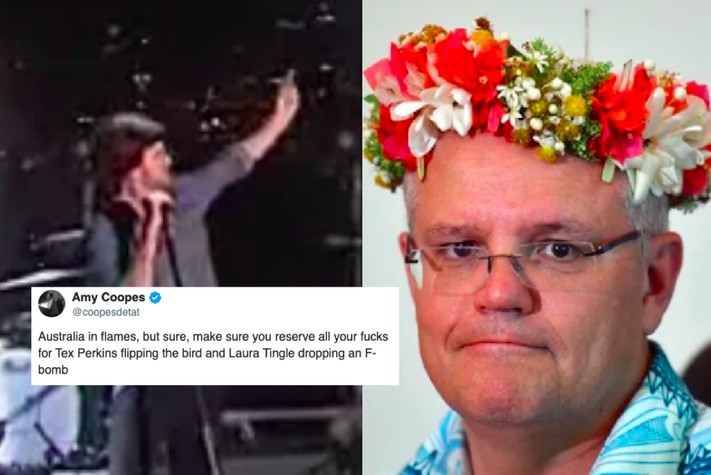 Outrage over Tex Perkins' one-finger salute on ABC New Years' broadcast is a distraction