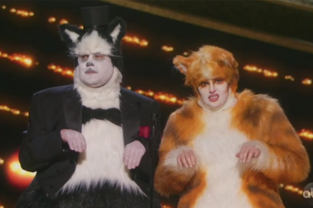 Cats at the Oscars with James Corden and Rebel Wilson