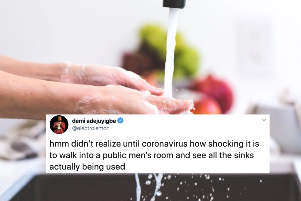 men don't wash hands