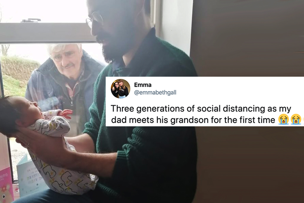 coronavirus social distancing grandparents meeting grandkids