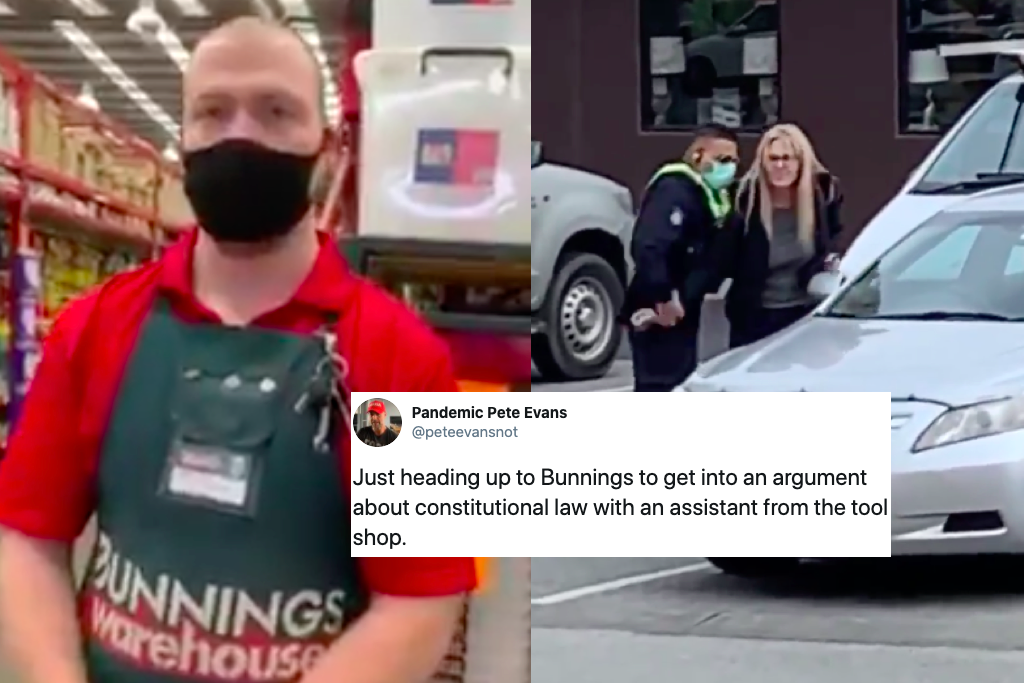 Melbourne Karen goes viral after refusing to wear face mask at Bunnings because of '1948 human rights charter'