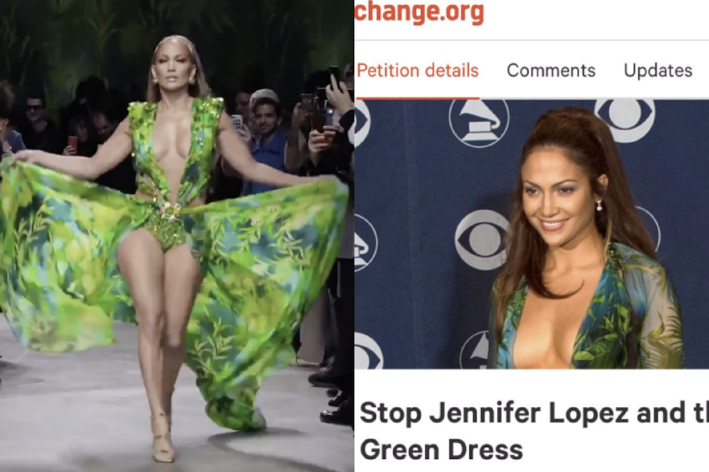 jennifer lopez green dress photo