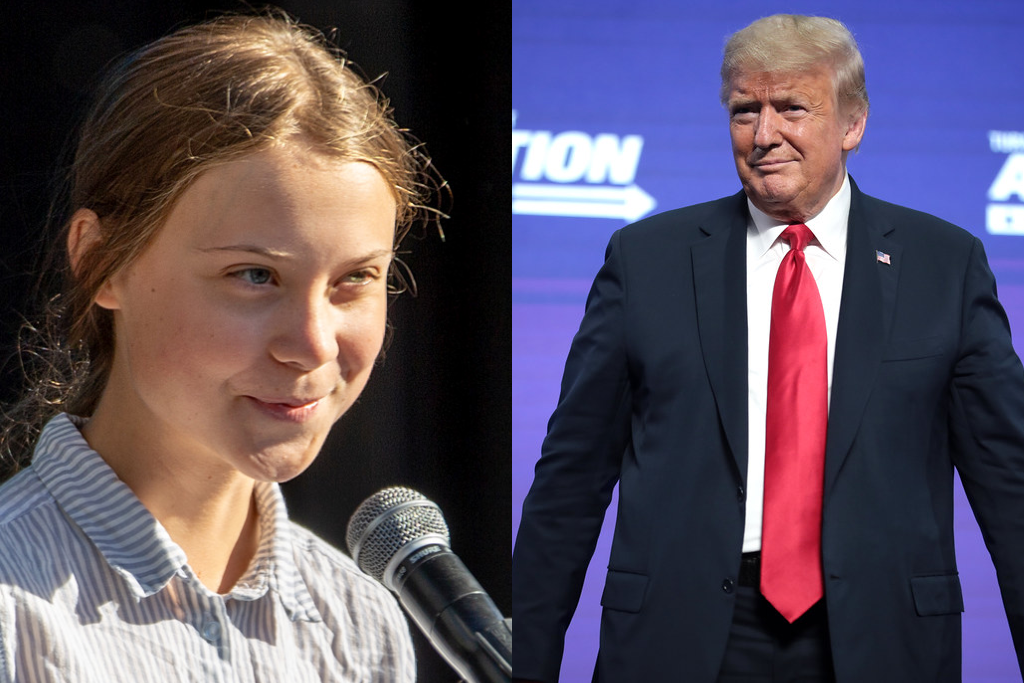 Donald Trump and Greta Thunberg