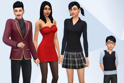 The Sims Goth family