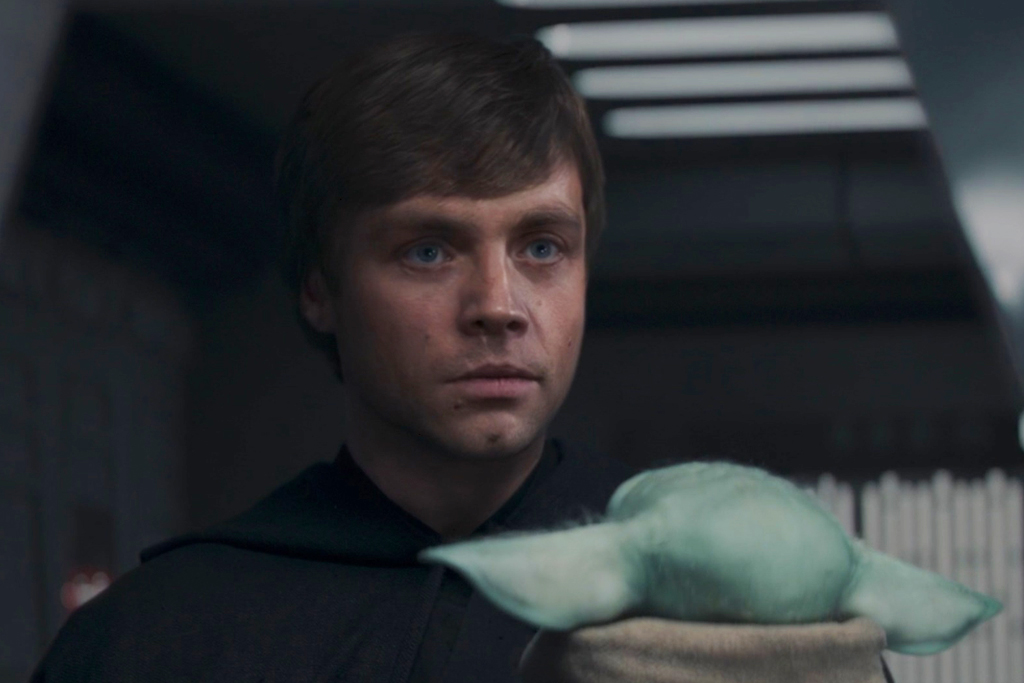 Luke Skywalker and Baby Yoda in 'The Mandalorian' season 2 finale, 'The Rescue'