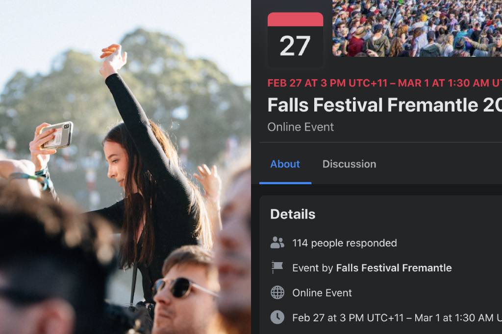 falls festival fake events photo