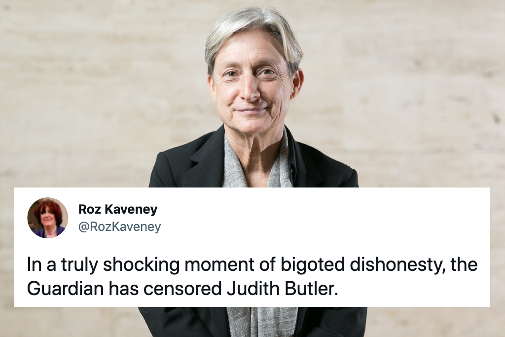 Judith Butler censored by The Guardian