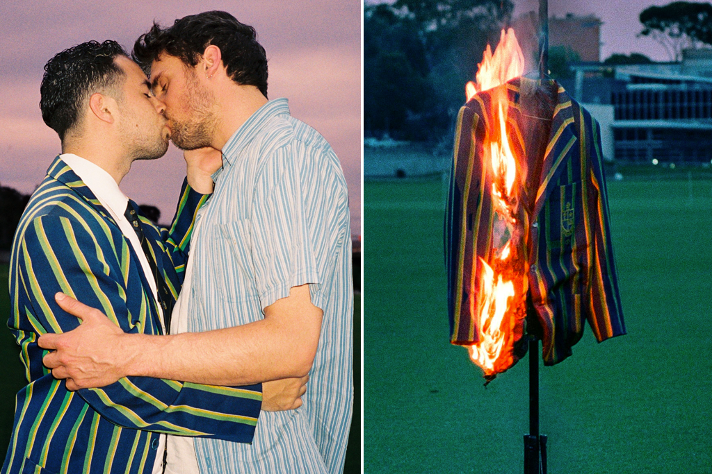 St Kevin's blazer burn protest toxic masculinity