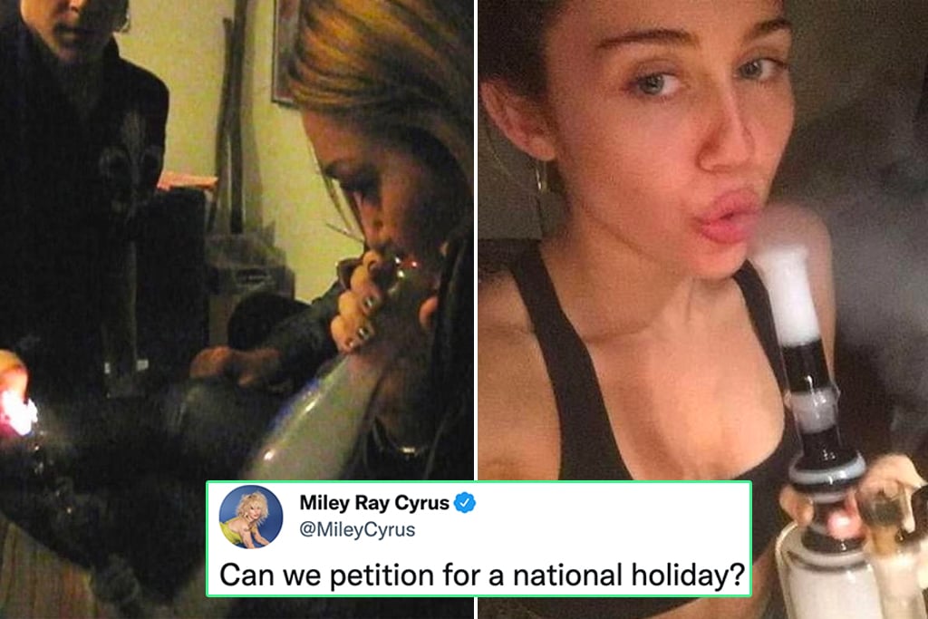 Miley Cyrus Bong Anniversary Holiday